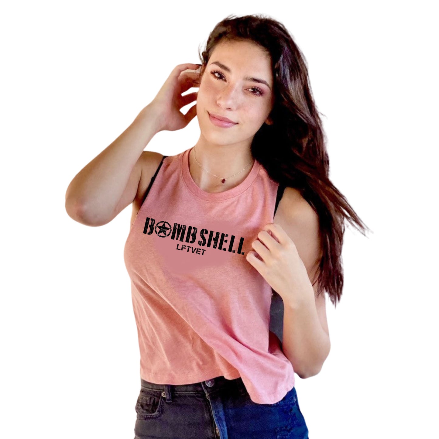 Bombshell Racerback Cropped Tank