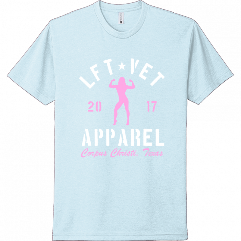 Women's Rep Tee- White/Pink Print