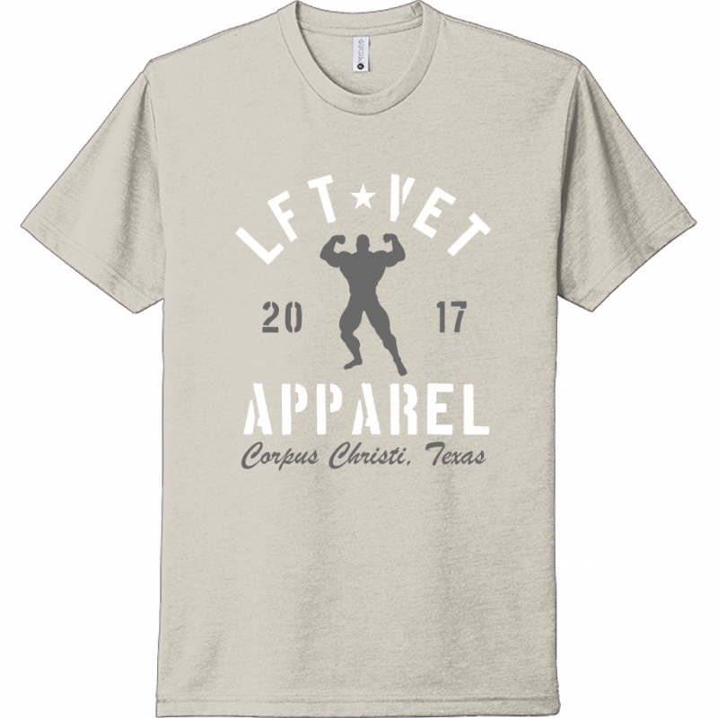 Men's Rep Tee- White/Grey Print