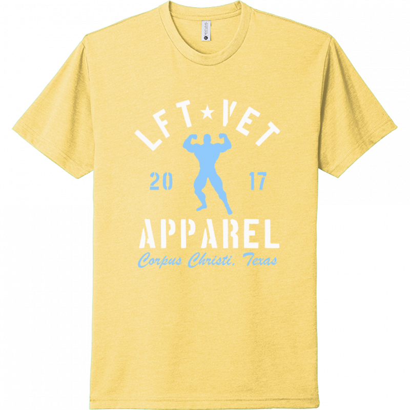 Men's Rep Tee- White/Light Blue Print