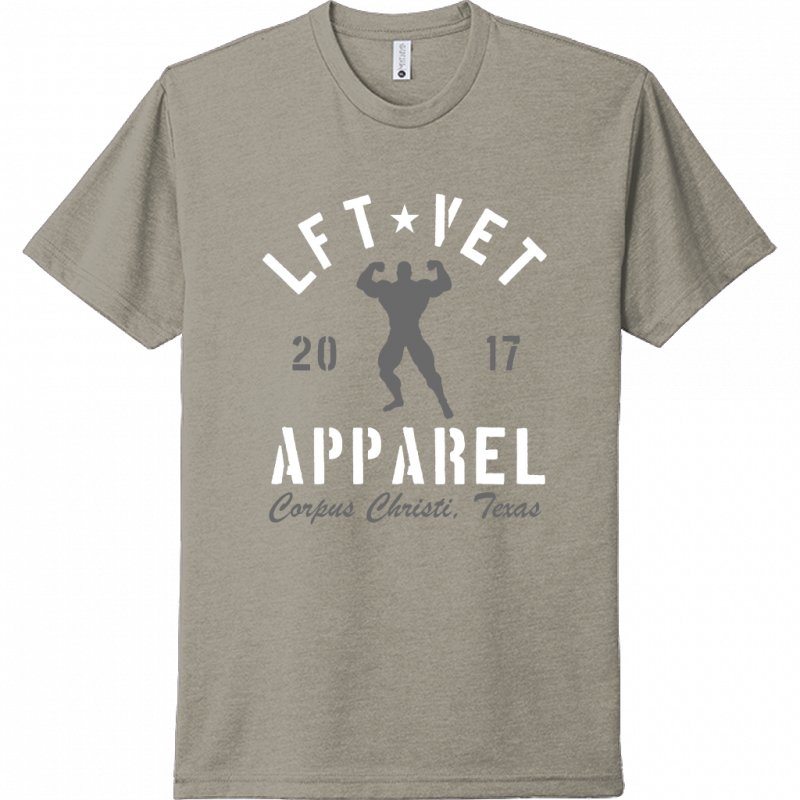 Men's Rep Tee- White/Grey Print