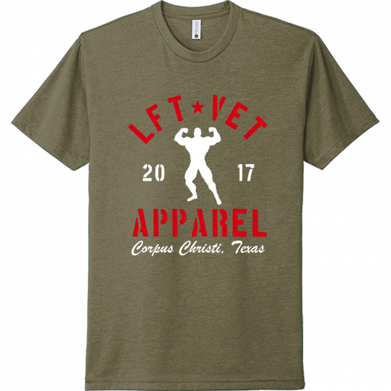 Men's Rep Tee- Red/White Print