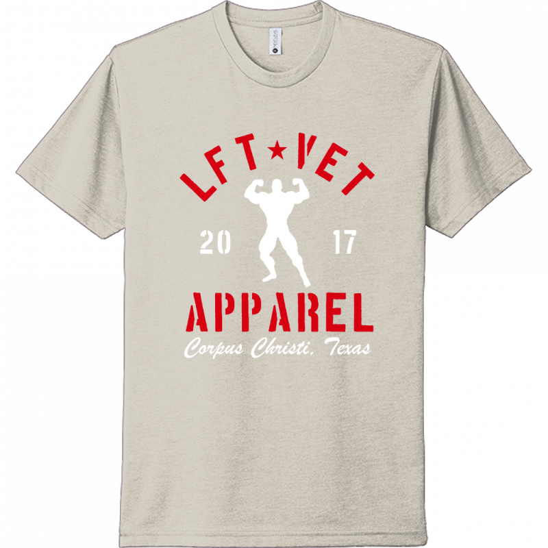 Men's Rep Tee- Red/White Print