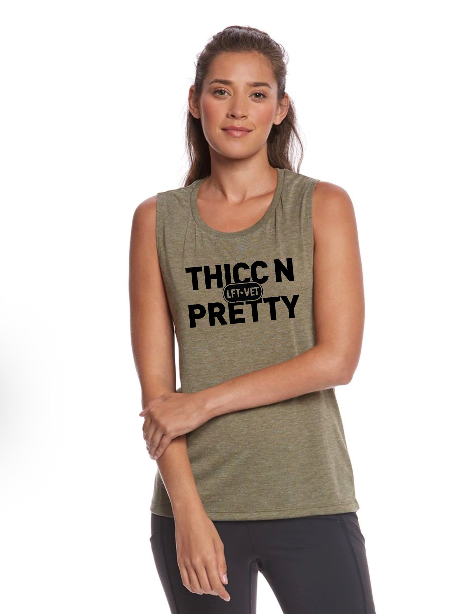 Thicc N Pretty Flowy Muscle Tank