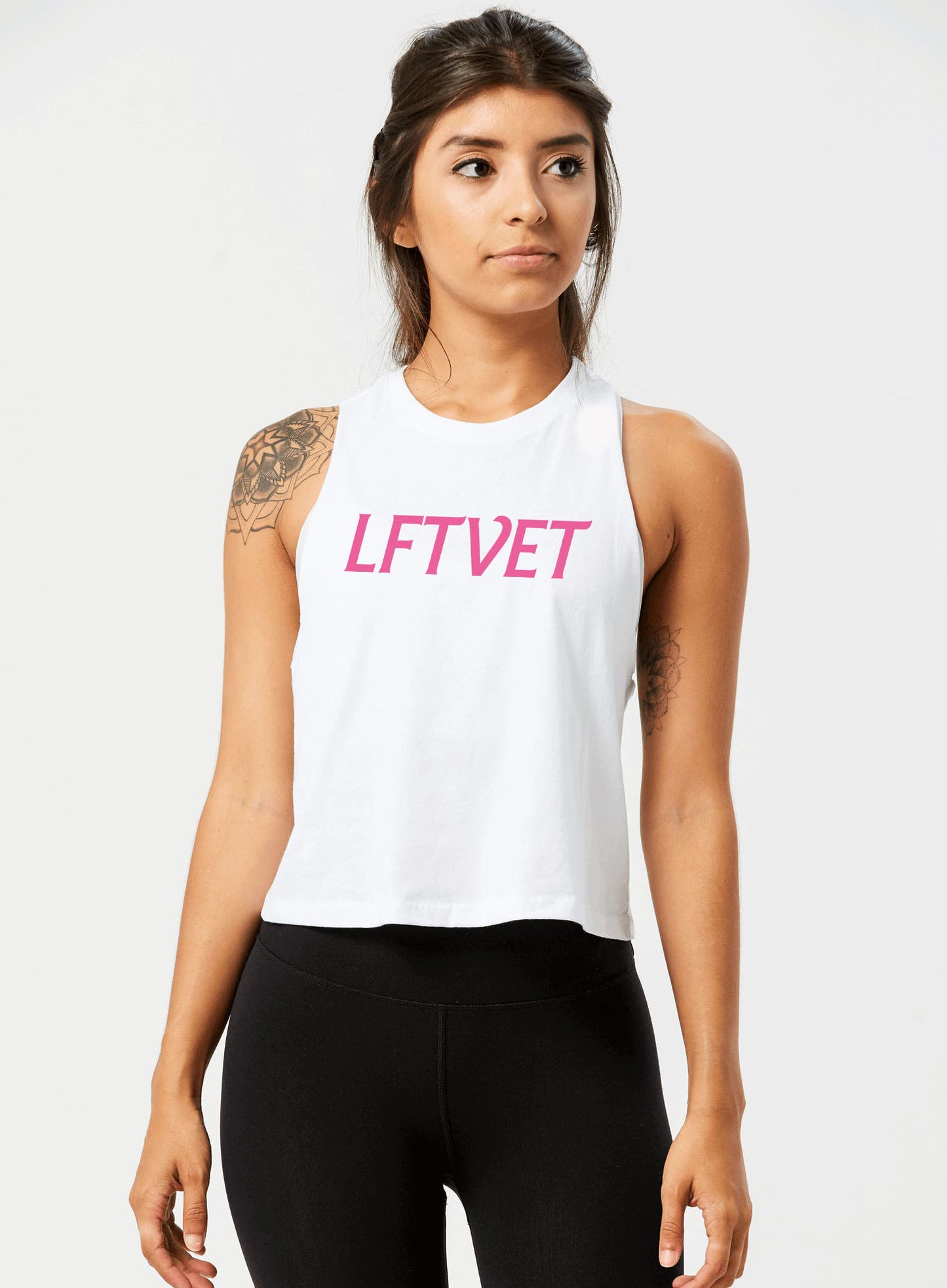 Barbie Font Racerback Cropped Tank