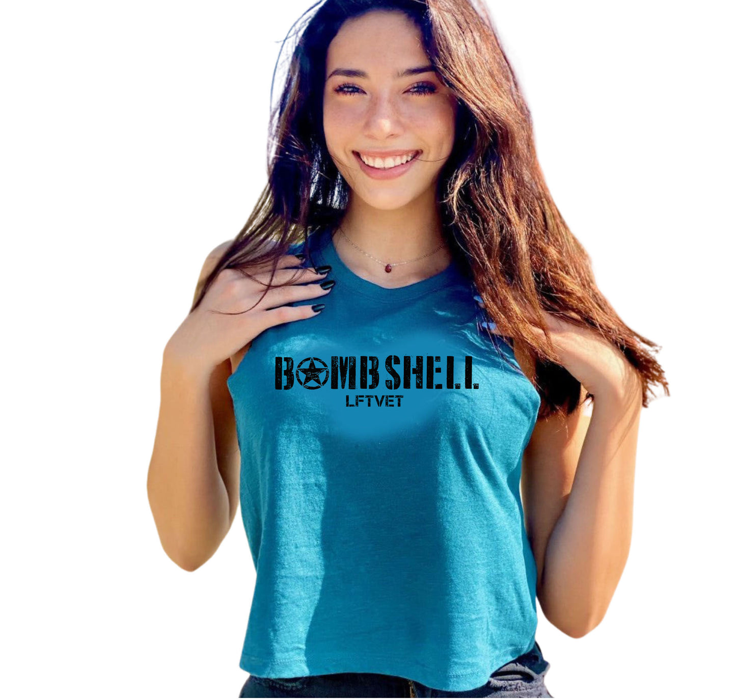 Bombshell Racerback Cropped Tank