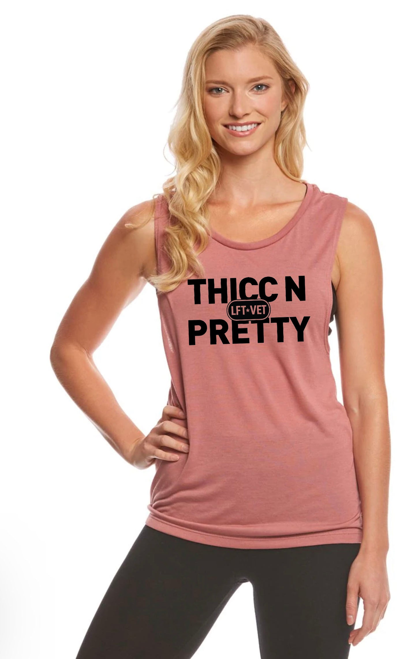 Thicc N Pretty Flowy Muscle Tank