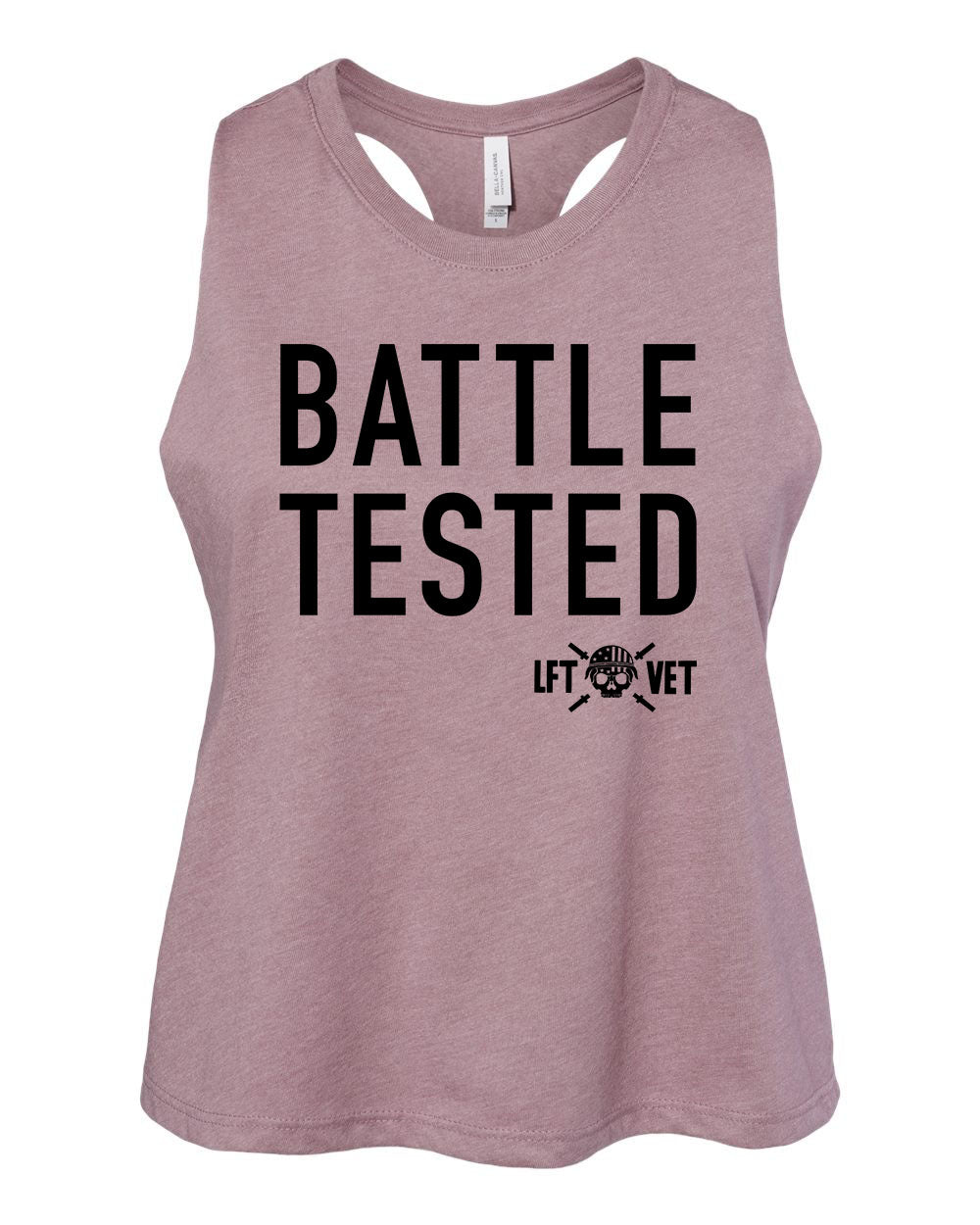 Battle Tested Cropped Racerback Tank