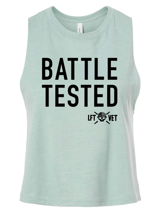 Battle Tested Cropped Racerback Tank