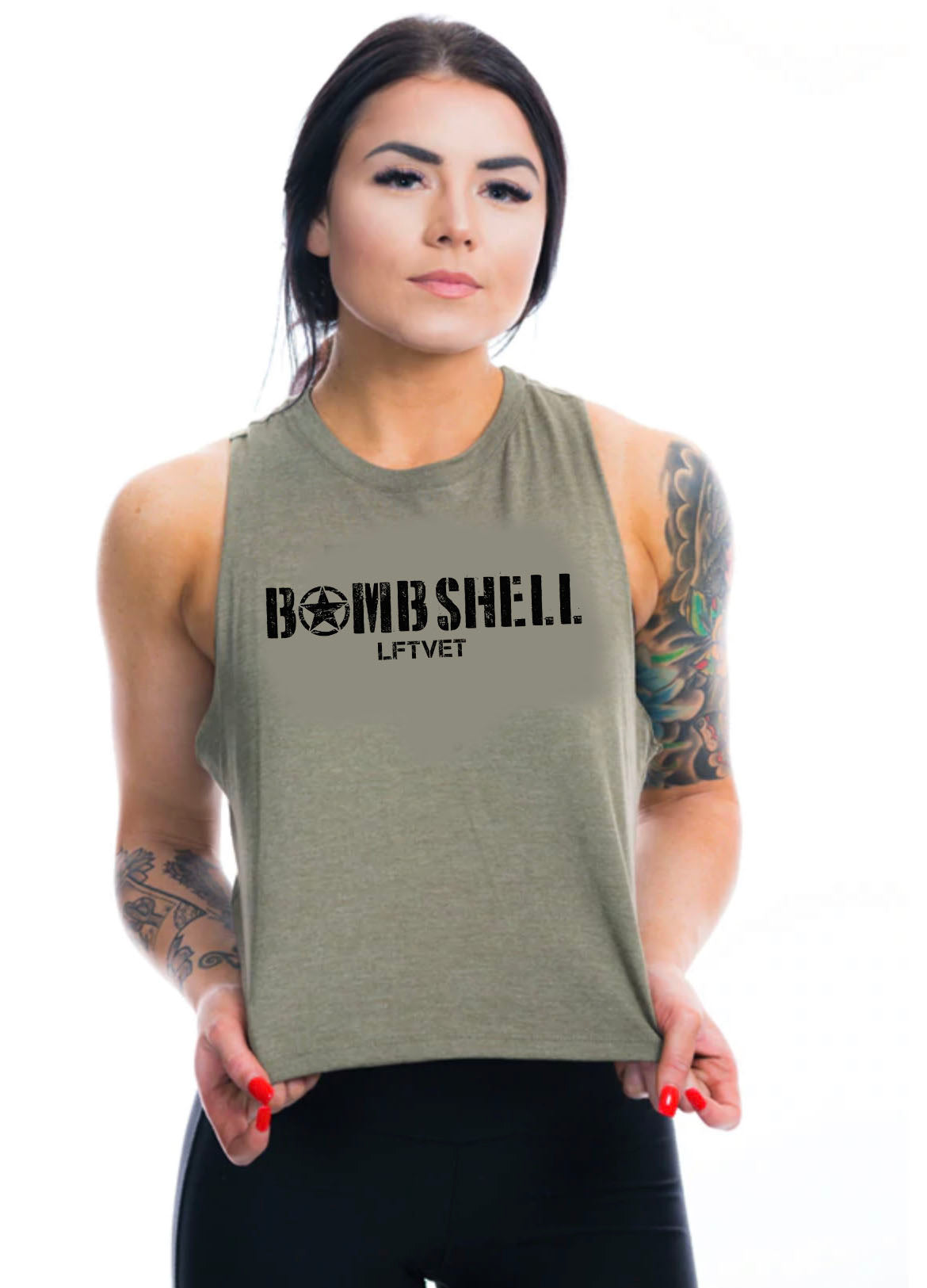 Bombshell Racerback Cropped Tank