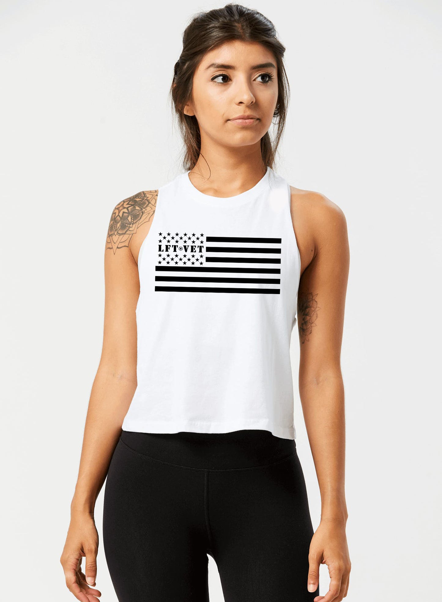 LFTVET Flag Racerback Cropped Tank