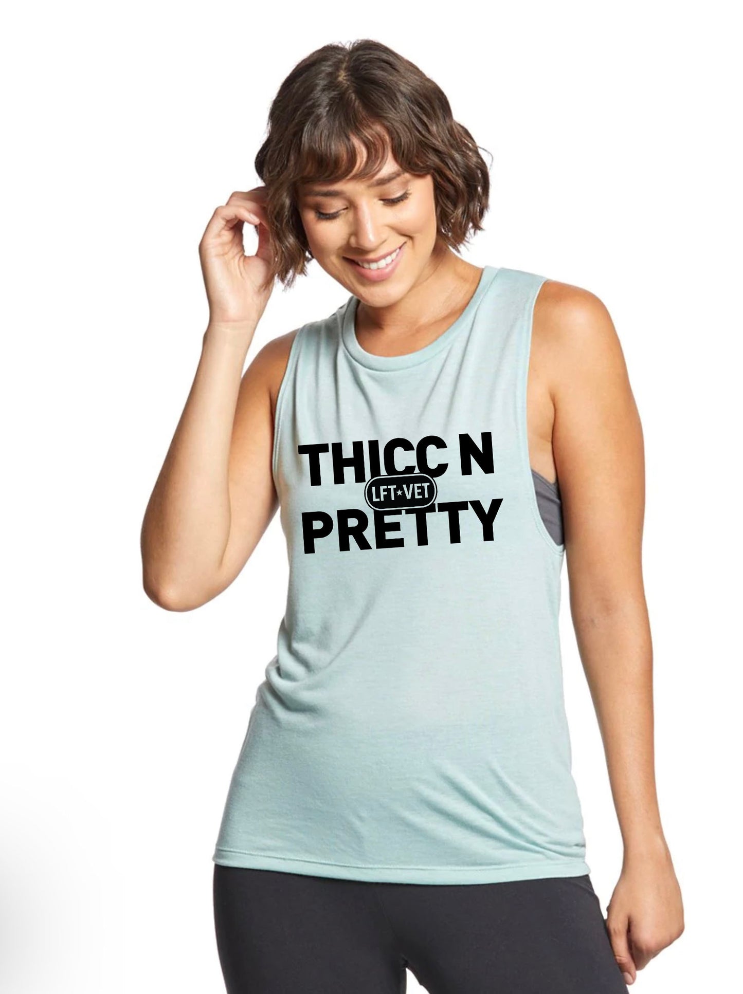 Thicc N Pretty Flowy Muscle Tank