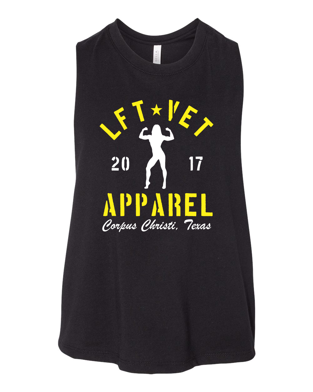 Rep Racerback Cropped Tank- Black