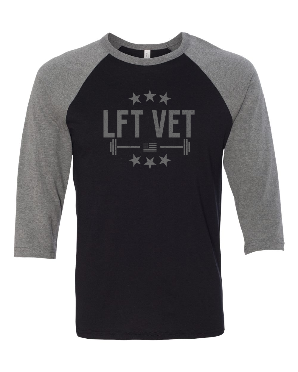 LFTVET Barbell Raglan- Deep Heather/Black
