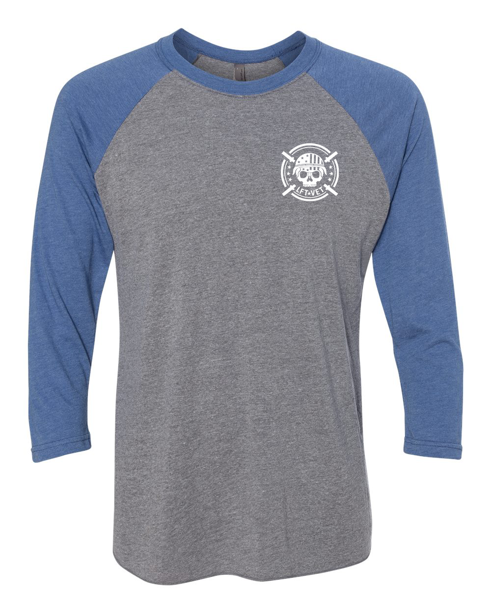 LFTVET Barbell Raglan-Vintage Royal/Premium Heather