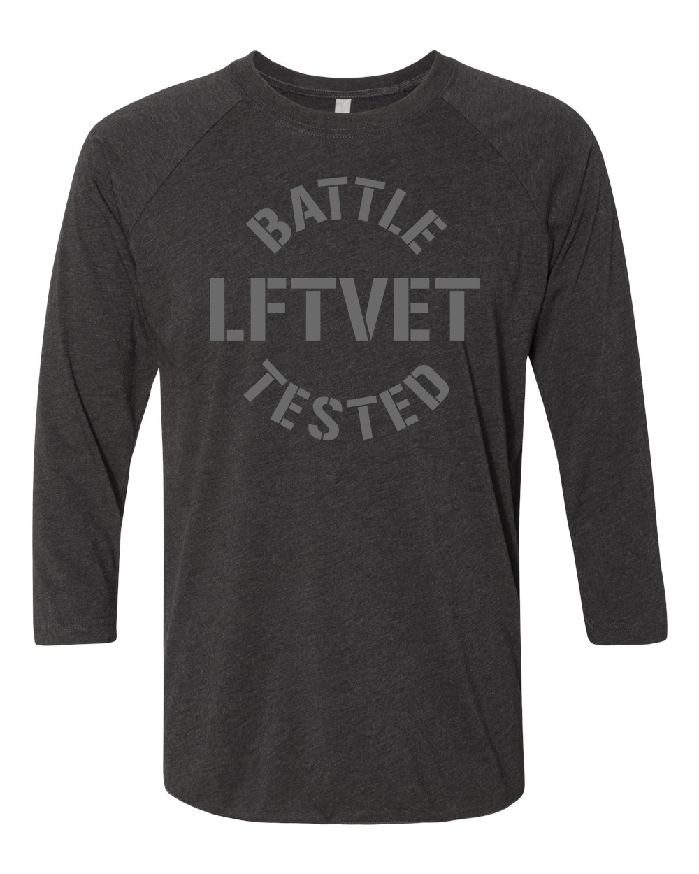 Battle Tested Raglan-Vintage Black