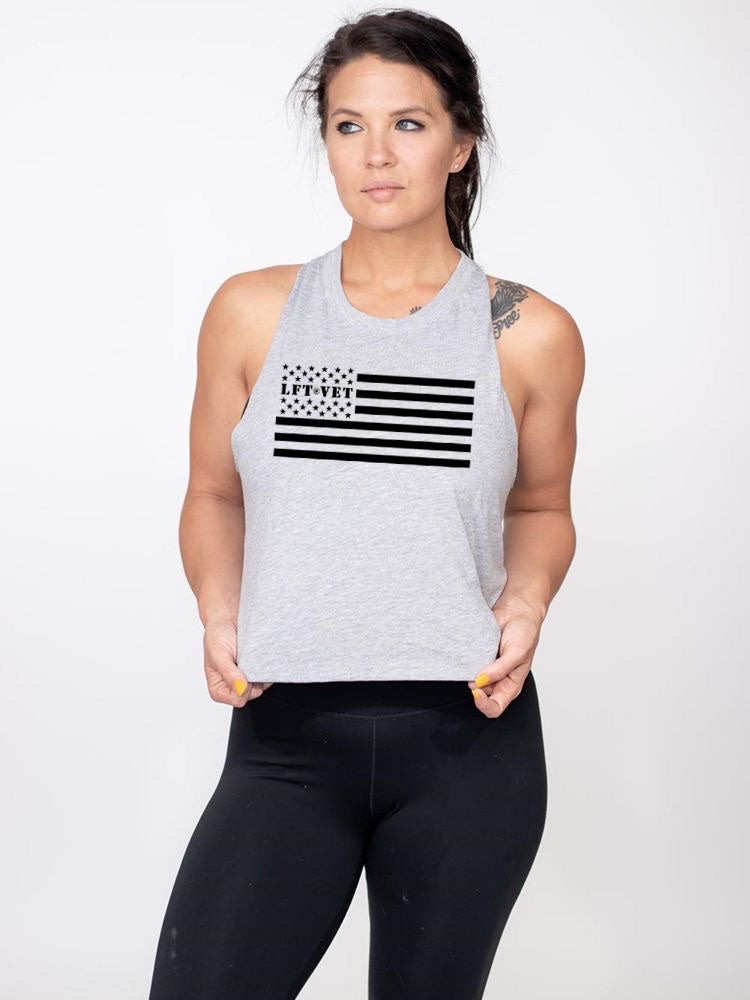 LFTVET Flag Racerback Cropped Tank
