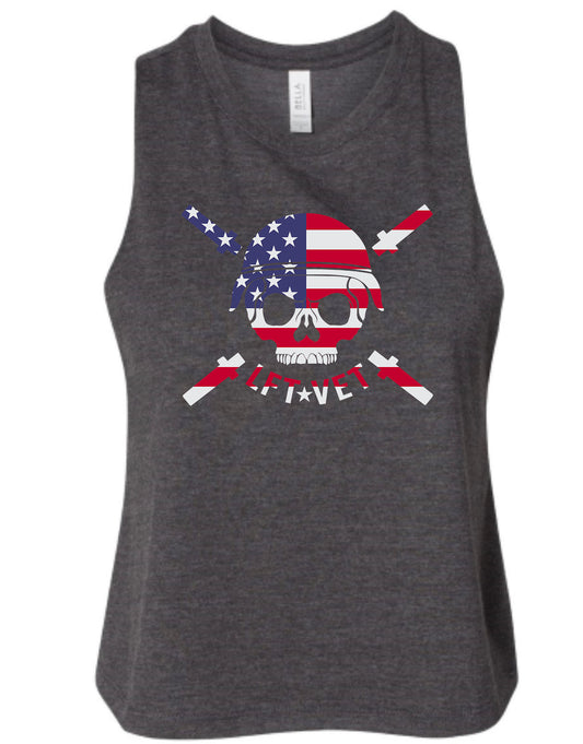 Stars & Stripes Logo Racerback Cropped Tank