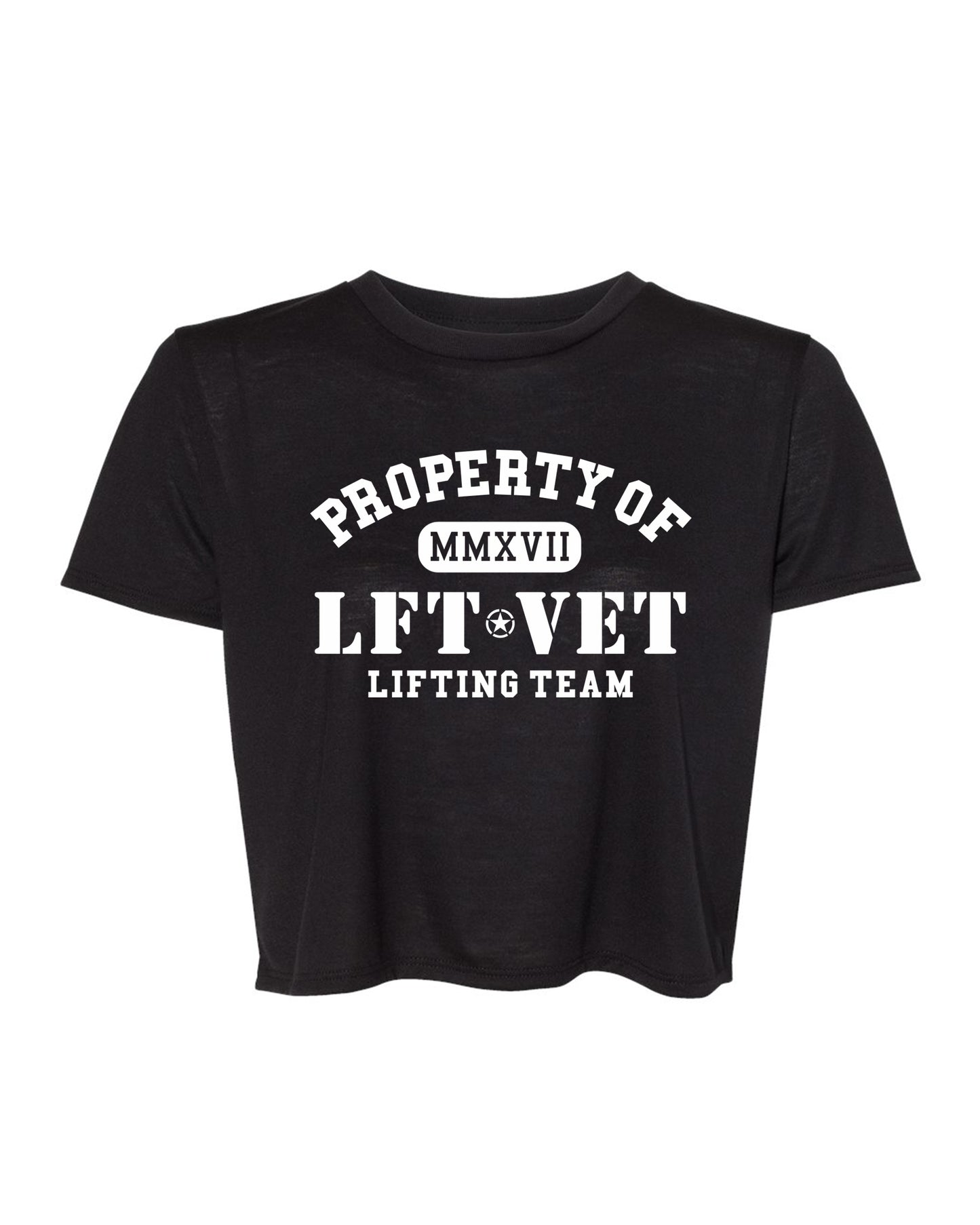 LFTVET Classic Flowy Crop Tee - Black