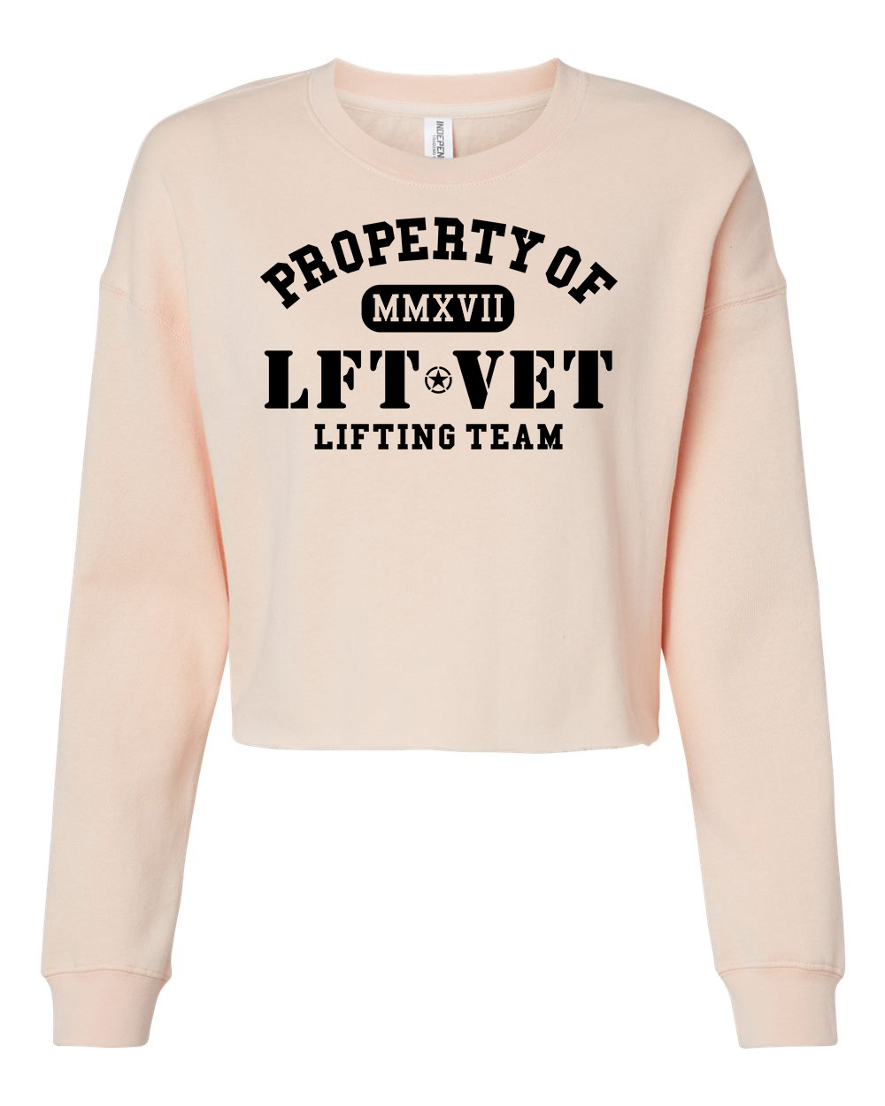 Property of LFTVET Cropped Crew Pullover