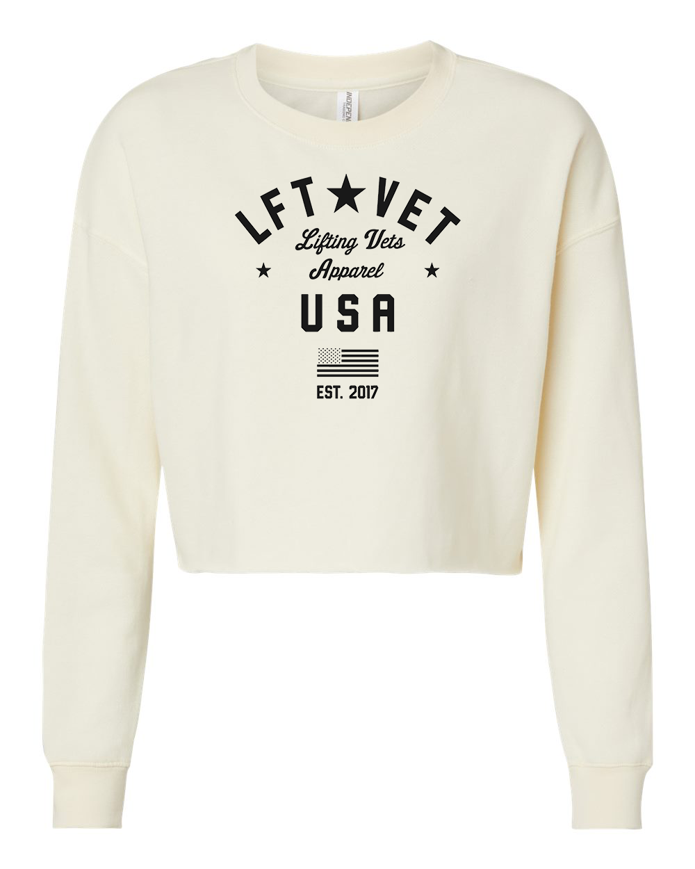 LFTVET USA Cropped Crew Pullover