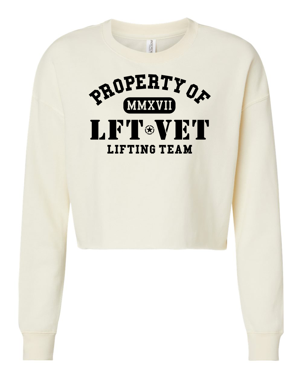 Property of LFTVET Cropped Crew Pullover
