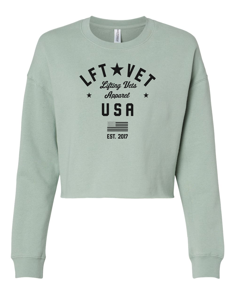 LFTVET USA Cropped Crew Pullover