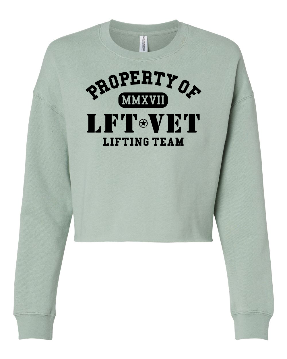 Property of LFTVET Cropped Crew Pullover