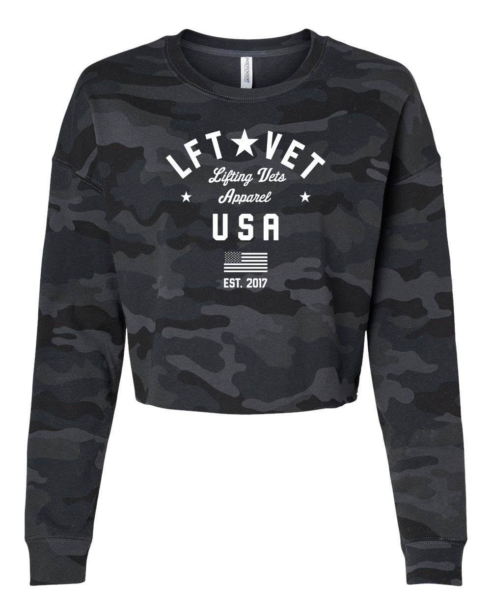 LFTVET USA Cropped Crew Pullover