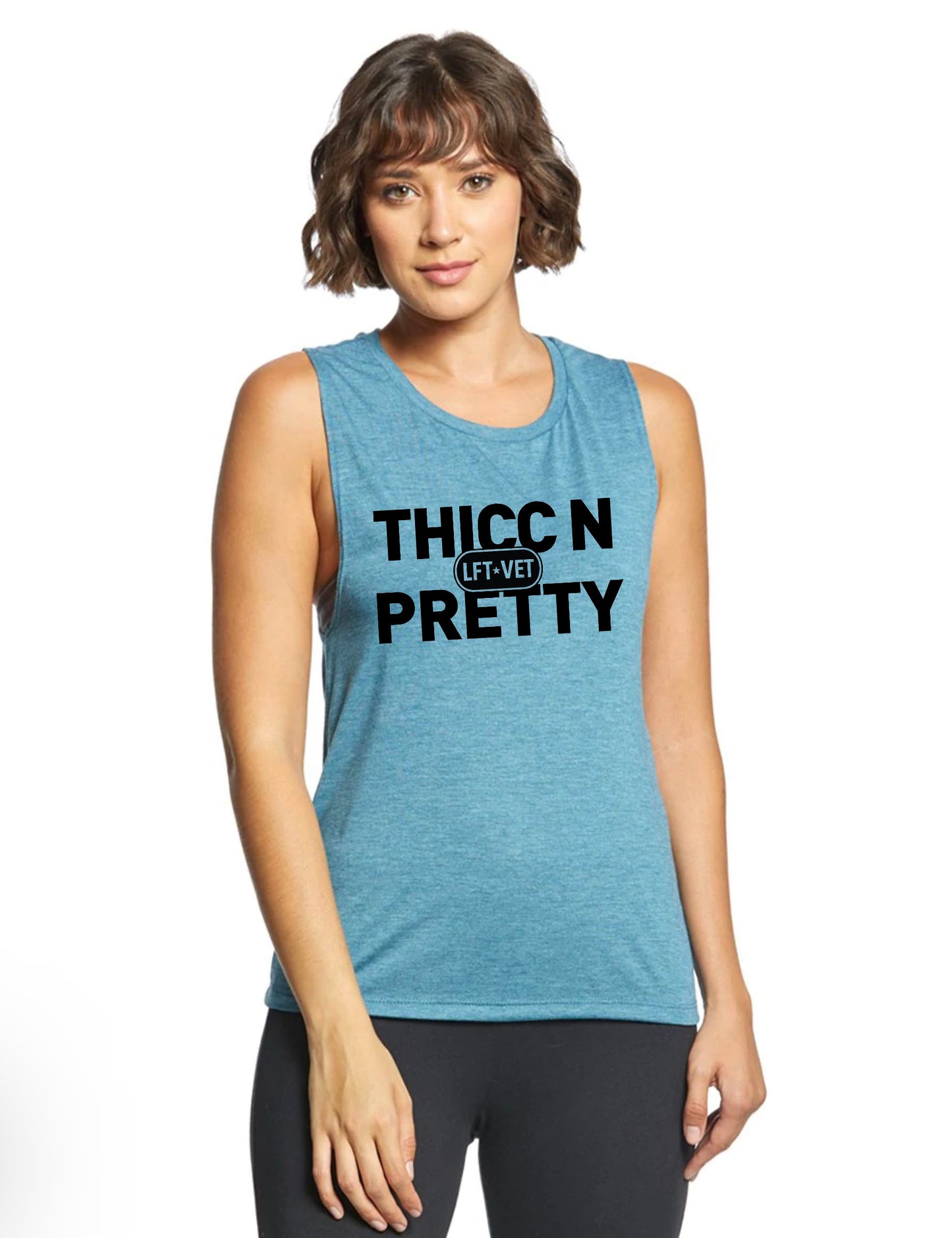 Thicc N Pretty Flowy Muscle Tank