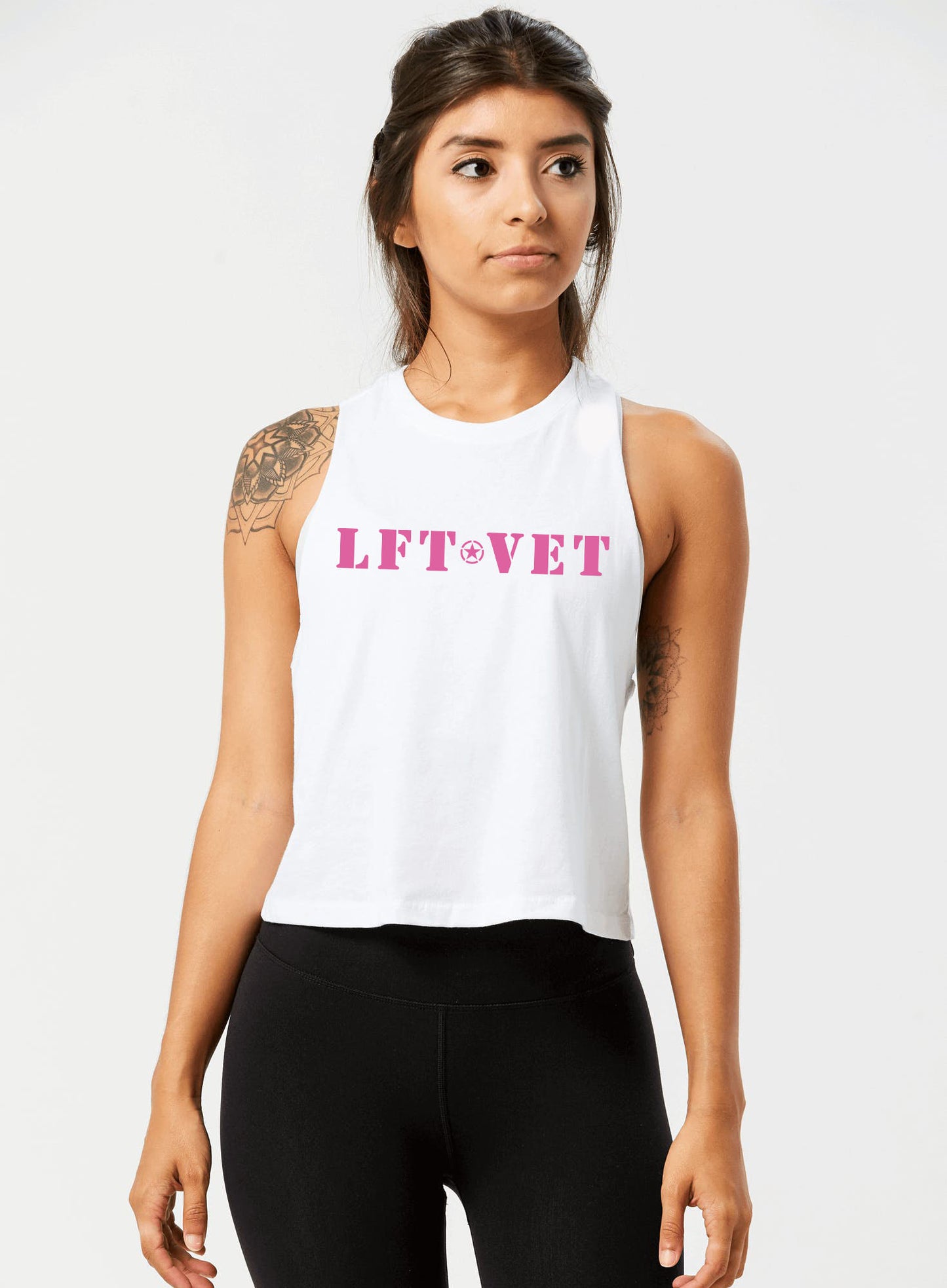 Pink MASH Racerback Cropped Tank
