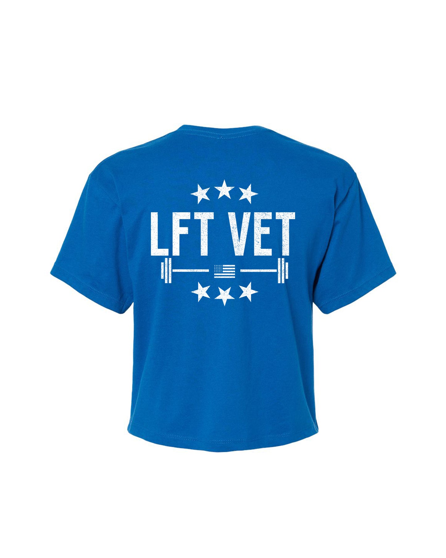 Barbell Ideal Crop Tee - Royal Blue
