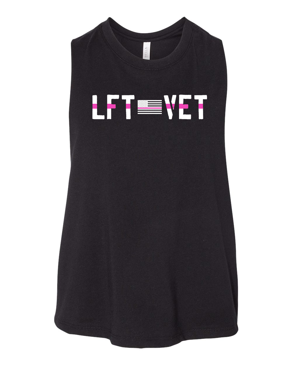 LFTVET Pink Line Cropped Racerback
