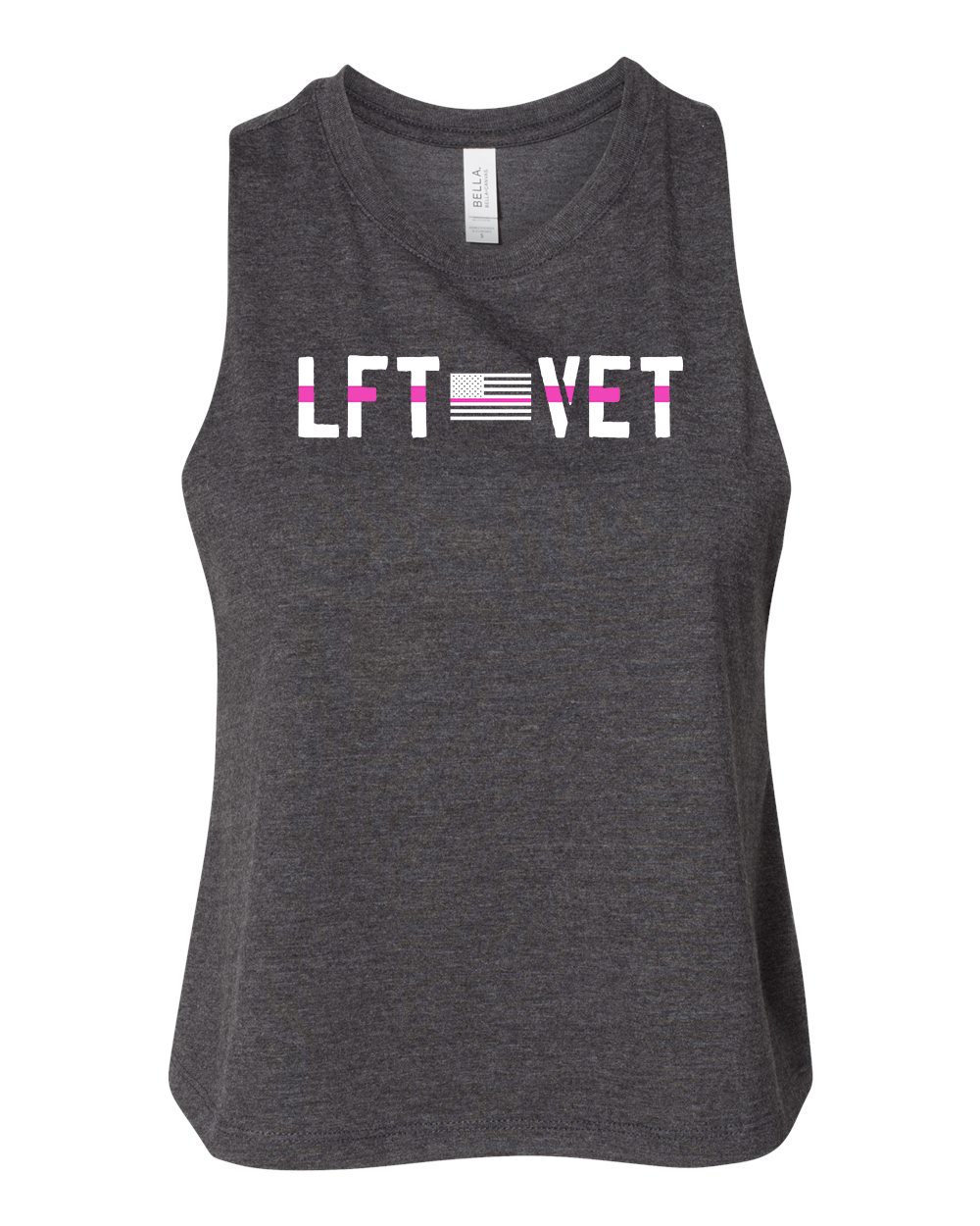 LFTVET Pink Line Cropped Racerback