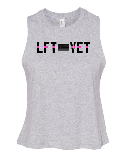 LFTVET Pink Line Cropped Racerback