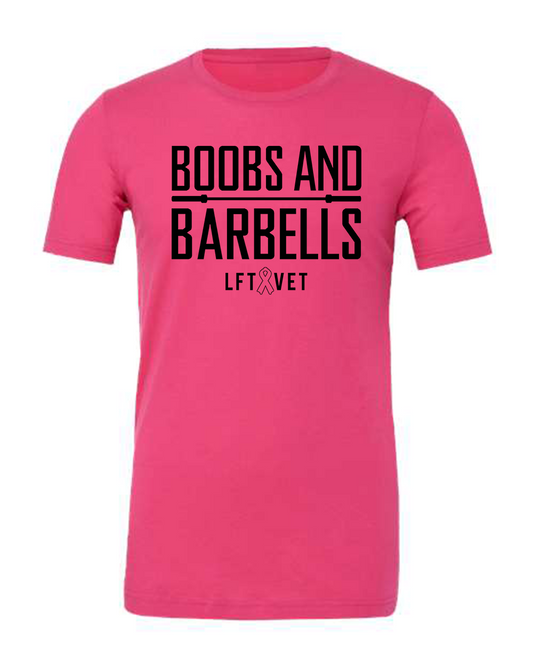 Boobs and Barbells Tee- Berry