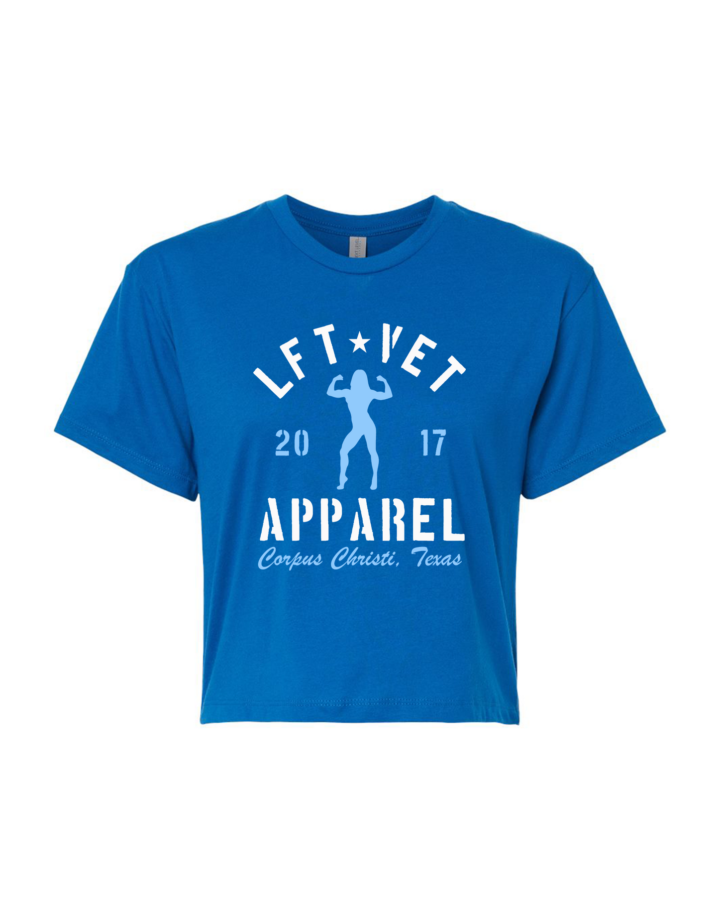 Rep Crop Tee- Royal Blue