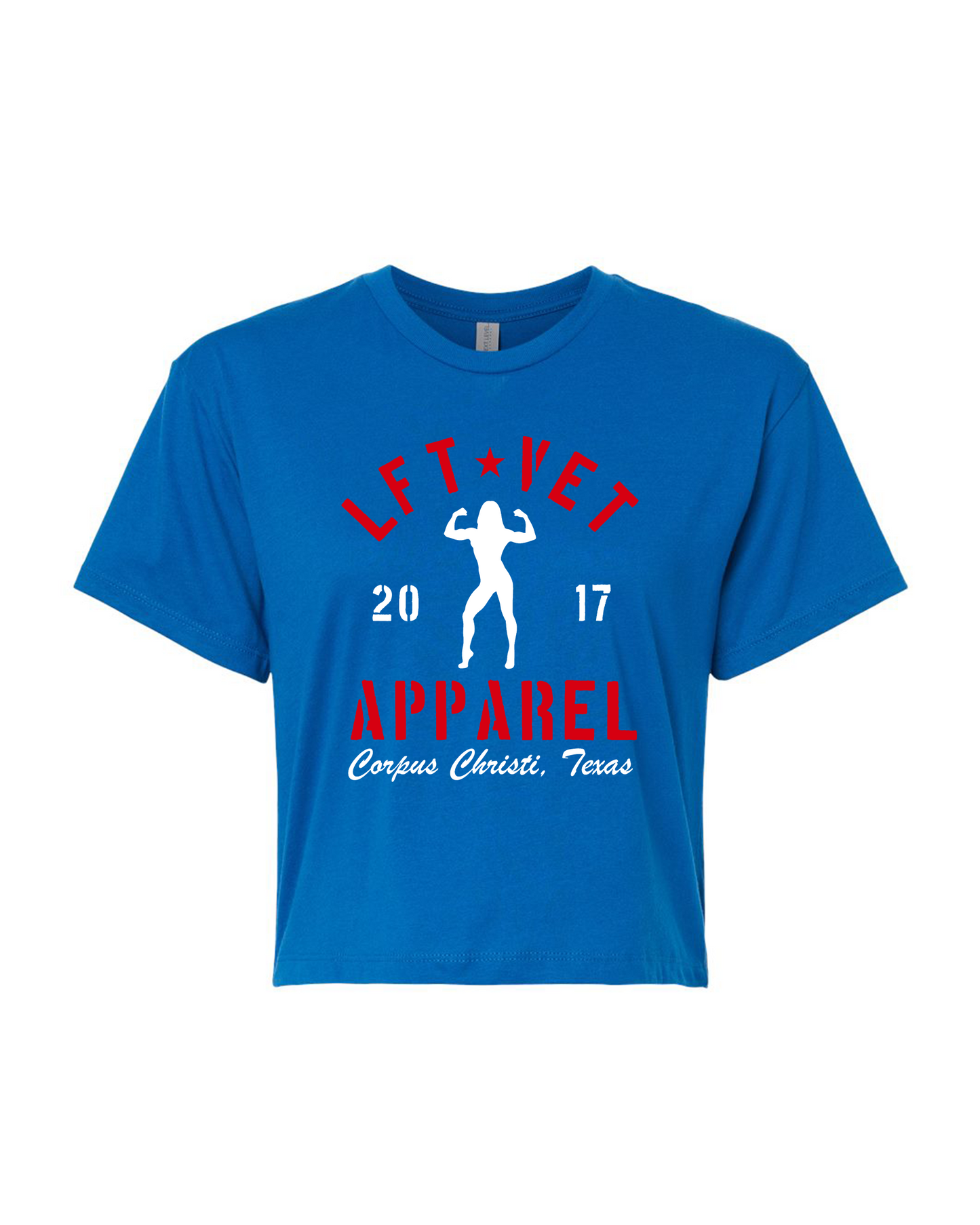 Rep Crop Tee- Royal Blue