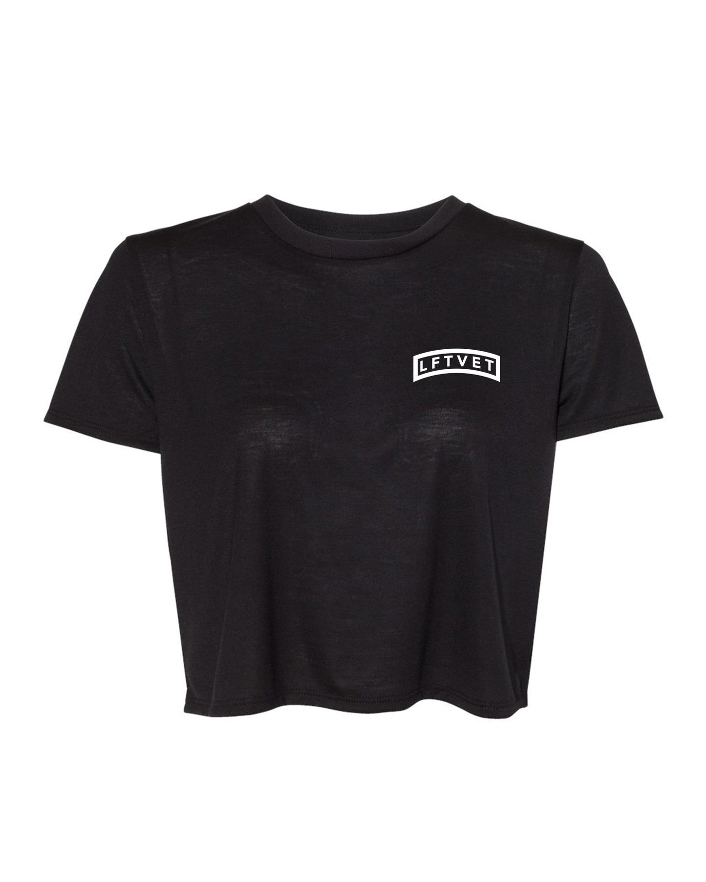 Rebel Flowy Crop Tee - Black