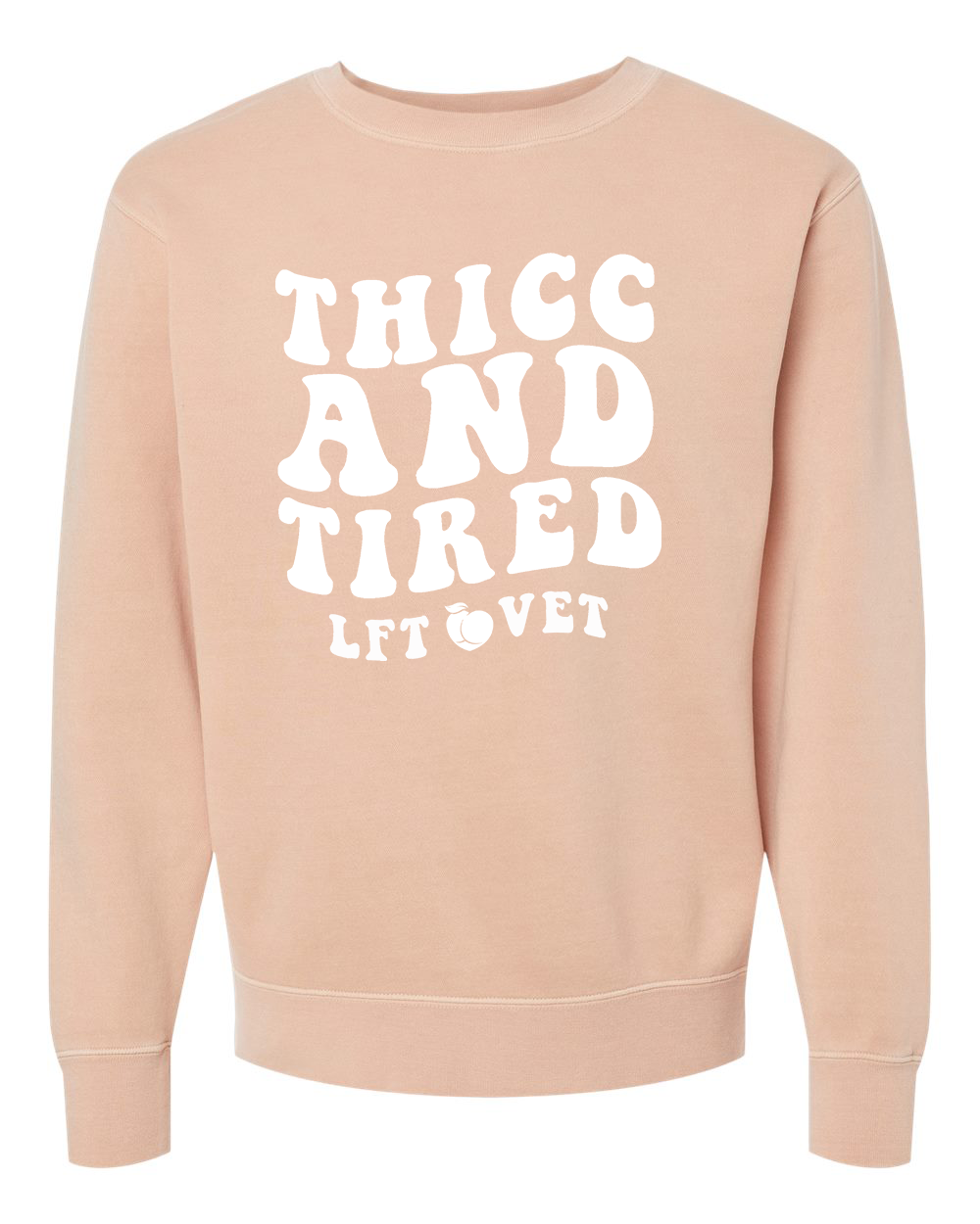 Thicc and Tired Comfy Crew Sweater