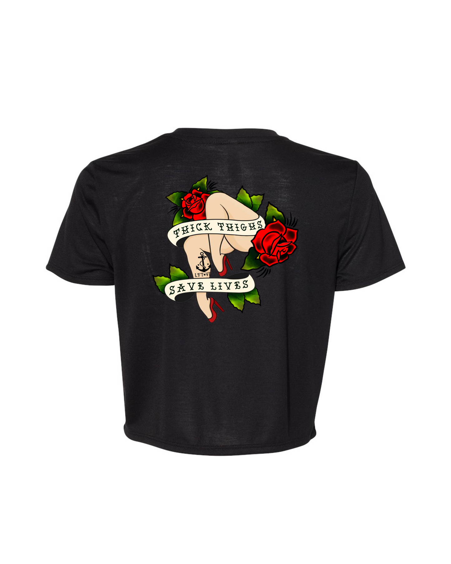 Thick Thighs Flowy Crop Tee