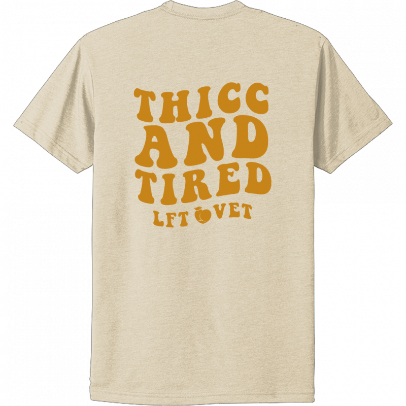 Thicc and Tired Mustard Tee