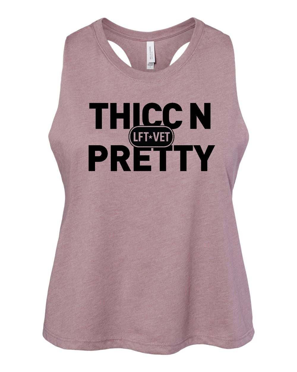 Thicc N Pretty Racerback Cropped Tank