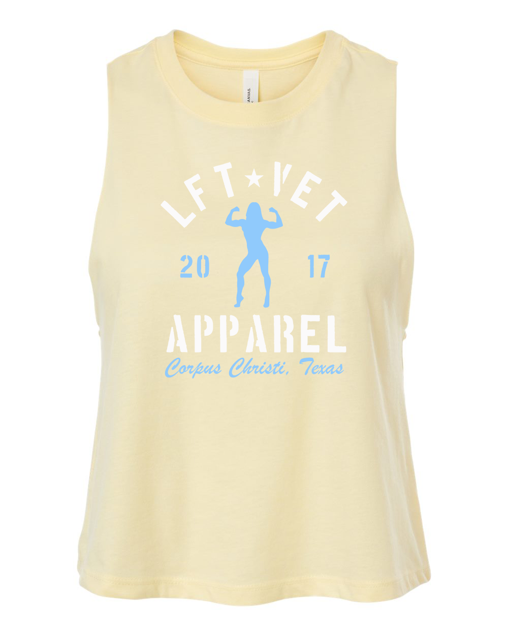 Rep Racerback Cropped Tank- French Vanilla