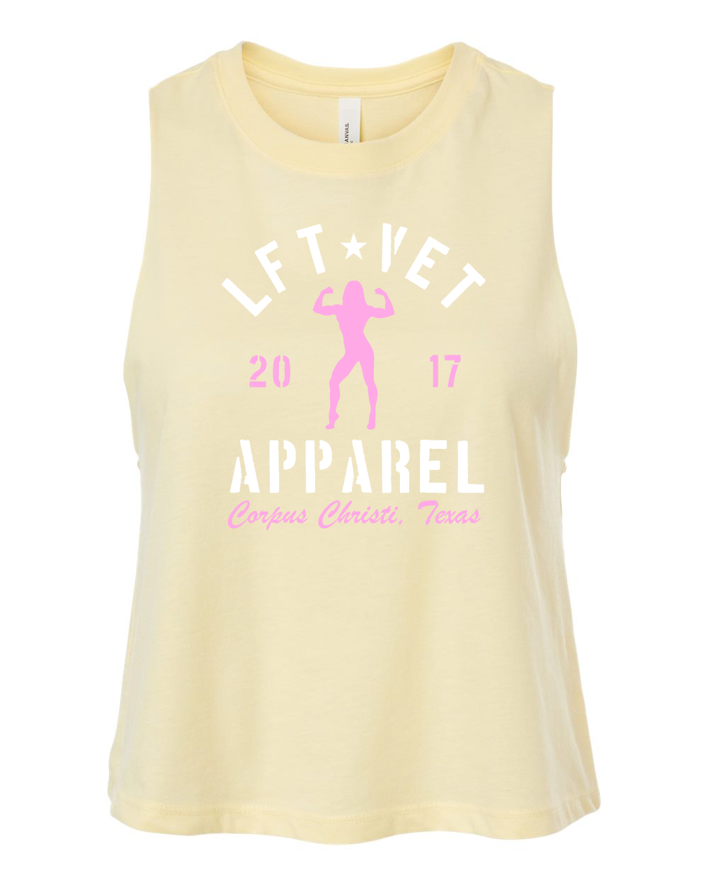 Rep Racerback Cropped Tank- French Vanilla