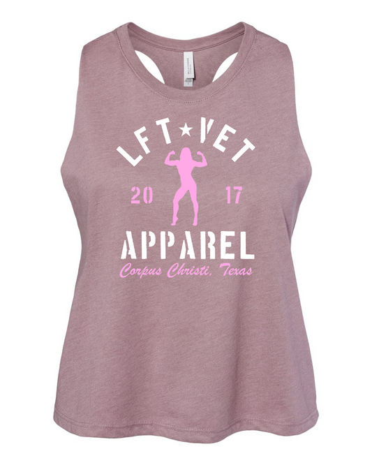 Rep Racerback Cropped Tank- Orchid