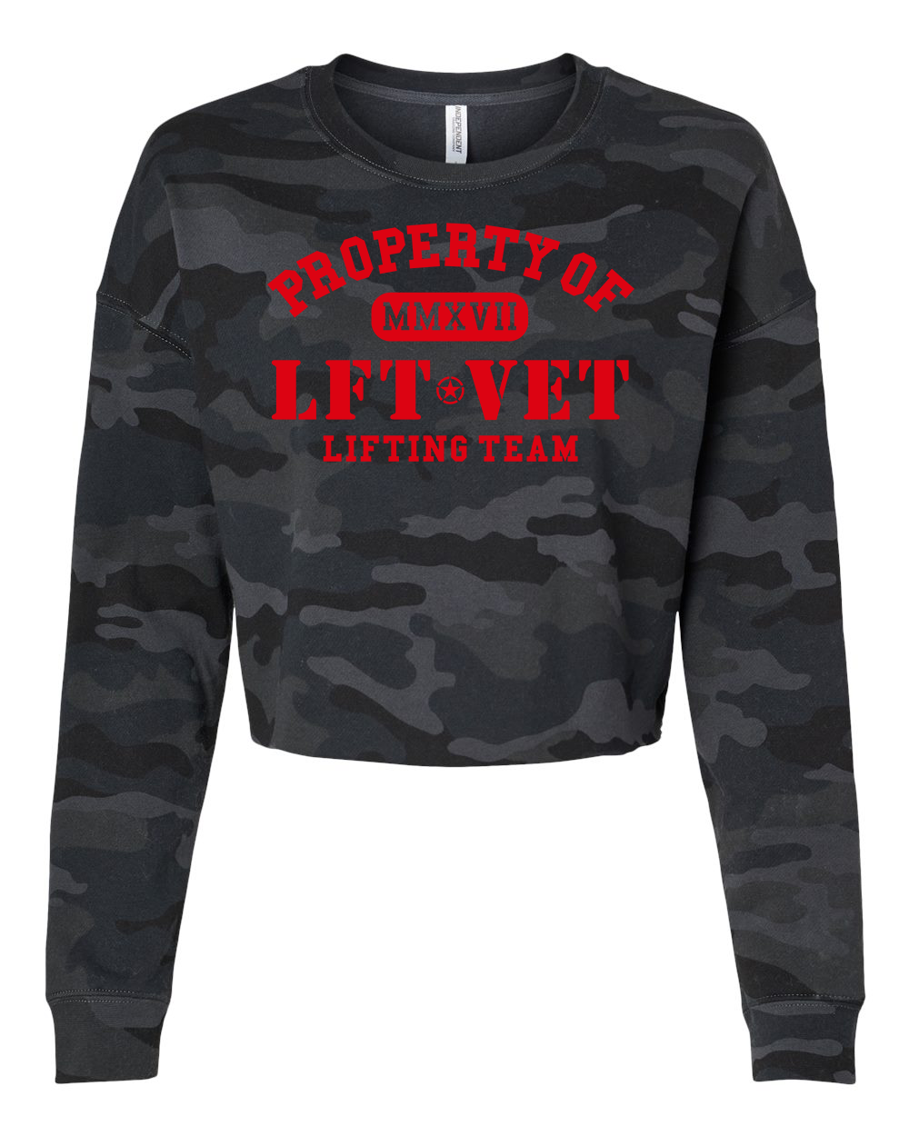 Property of LFTVET Cropped Crew Pullover