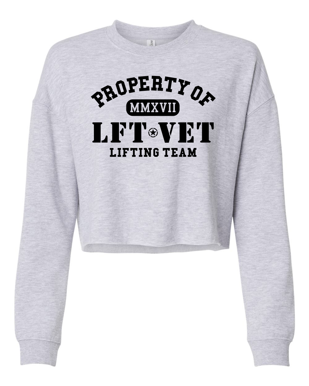Property of LFTVET Cropped Crew Pullover