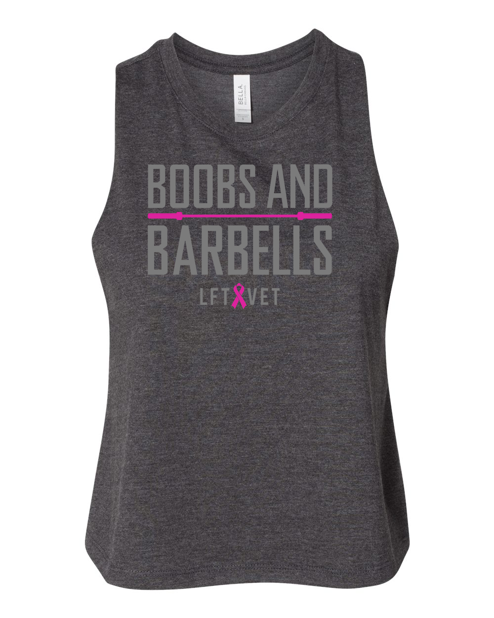 Boobs and Barbells Cropped Racerback