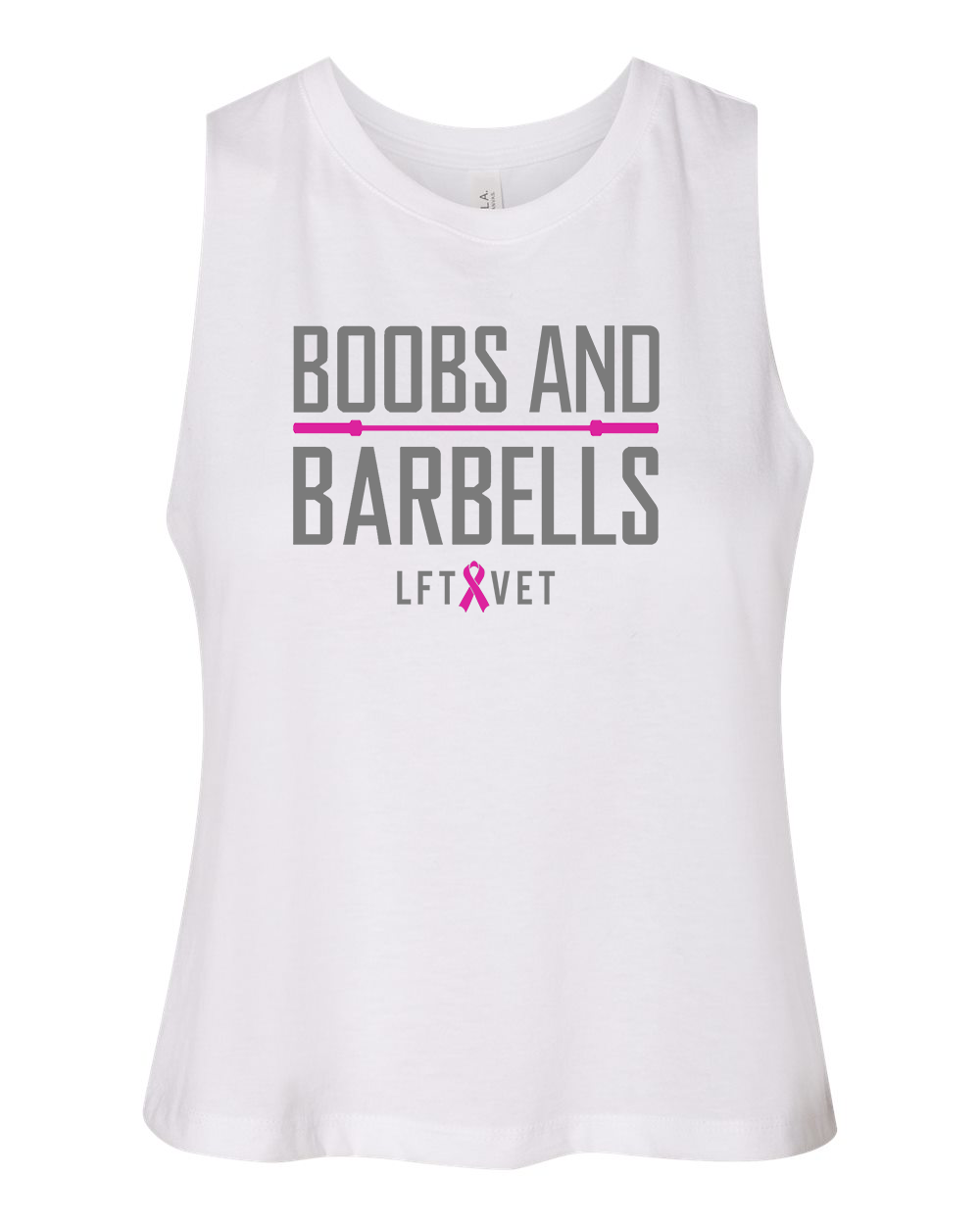 Boobs and Barbells Cropped Racerback